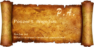 Poszert Angelus névjegykártya